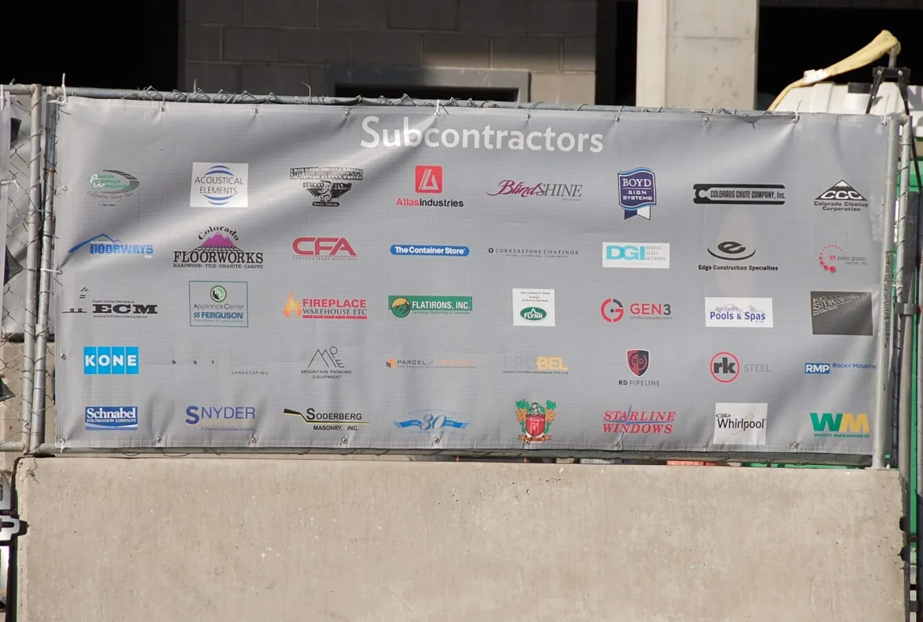 Construction banner