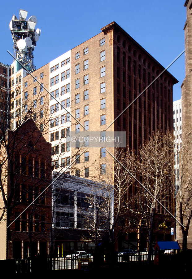 View from the southeast across Pearl Street