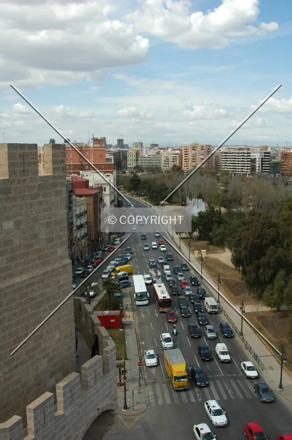 Looking the old river course from the medieval city wall