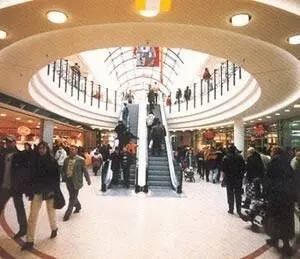 Inside view of the shopping center.