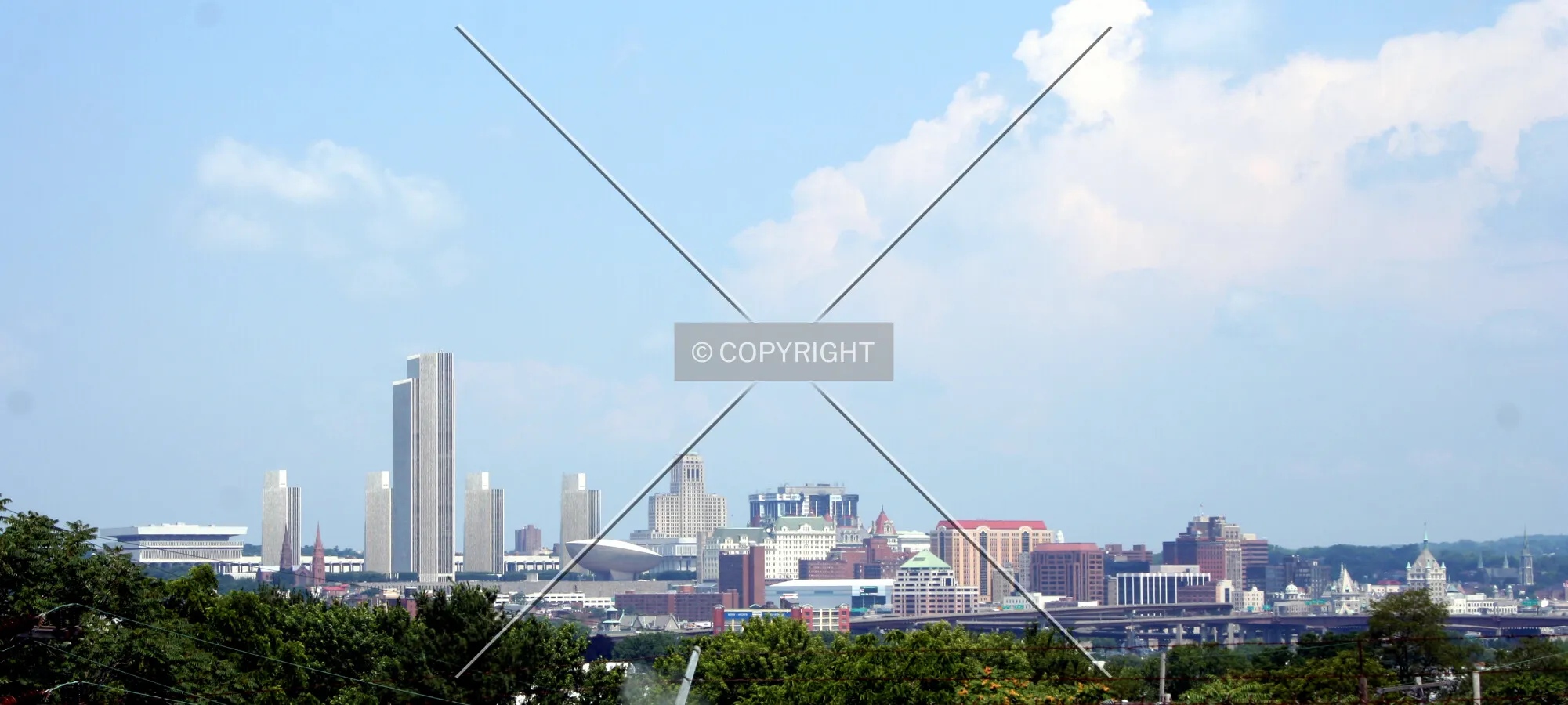 Skyline from the southeast