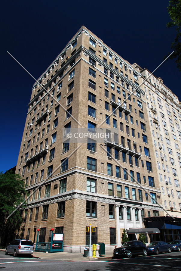 Viewed from the south along Central Park West