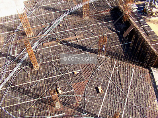 Re-bars in the foundation