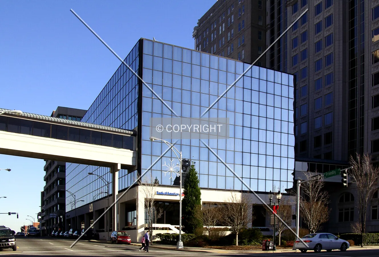 Looking east across Greene Street