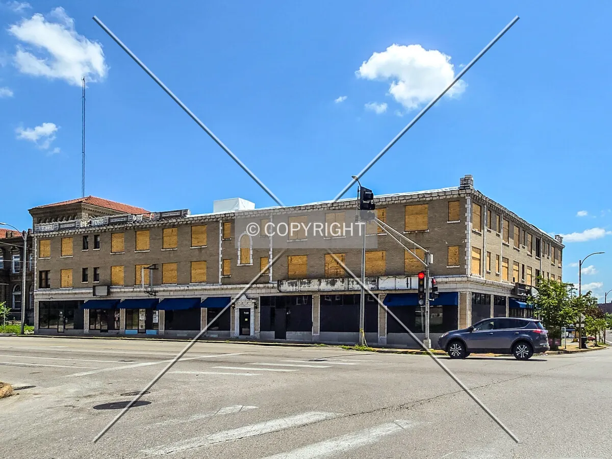 From the southwest after being damaged by the May 16th tornado, Thursday, June 19, 2025