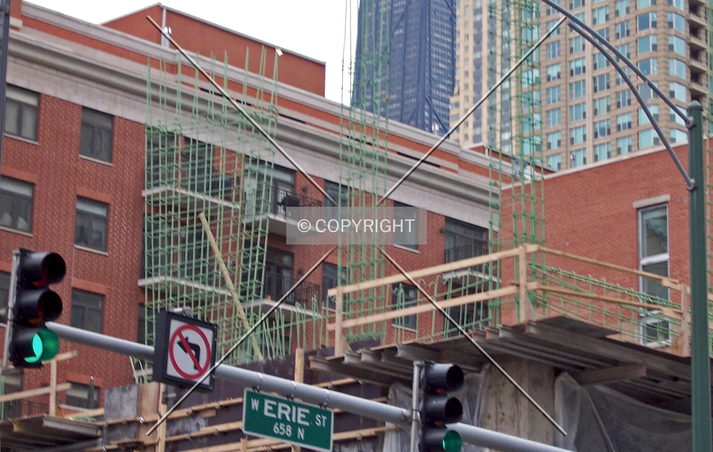 Rebar cages near the southwest corner to be encased within concrete columns