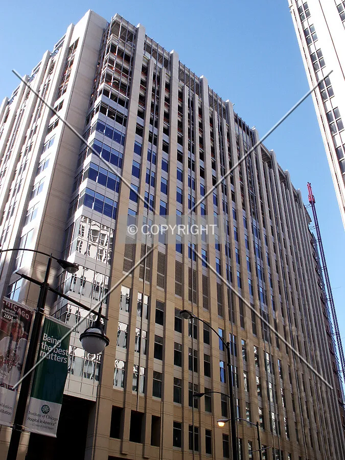 Looking up the east facade