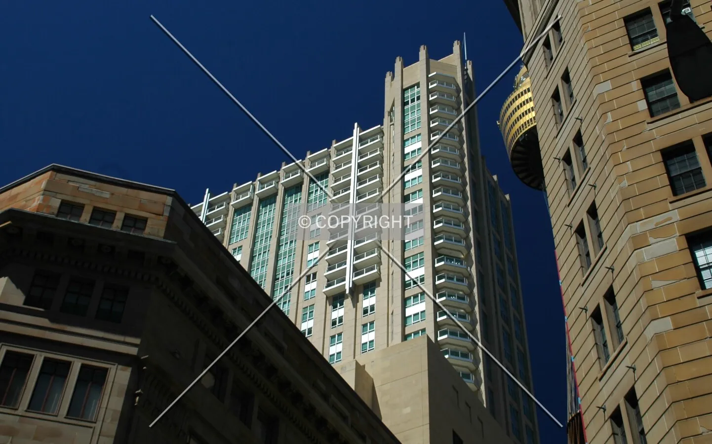 Looking up from Market Street