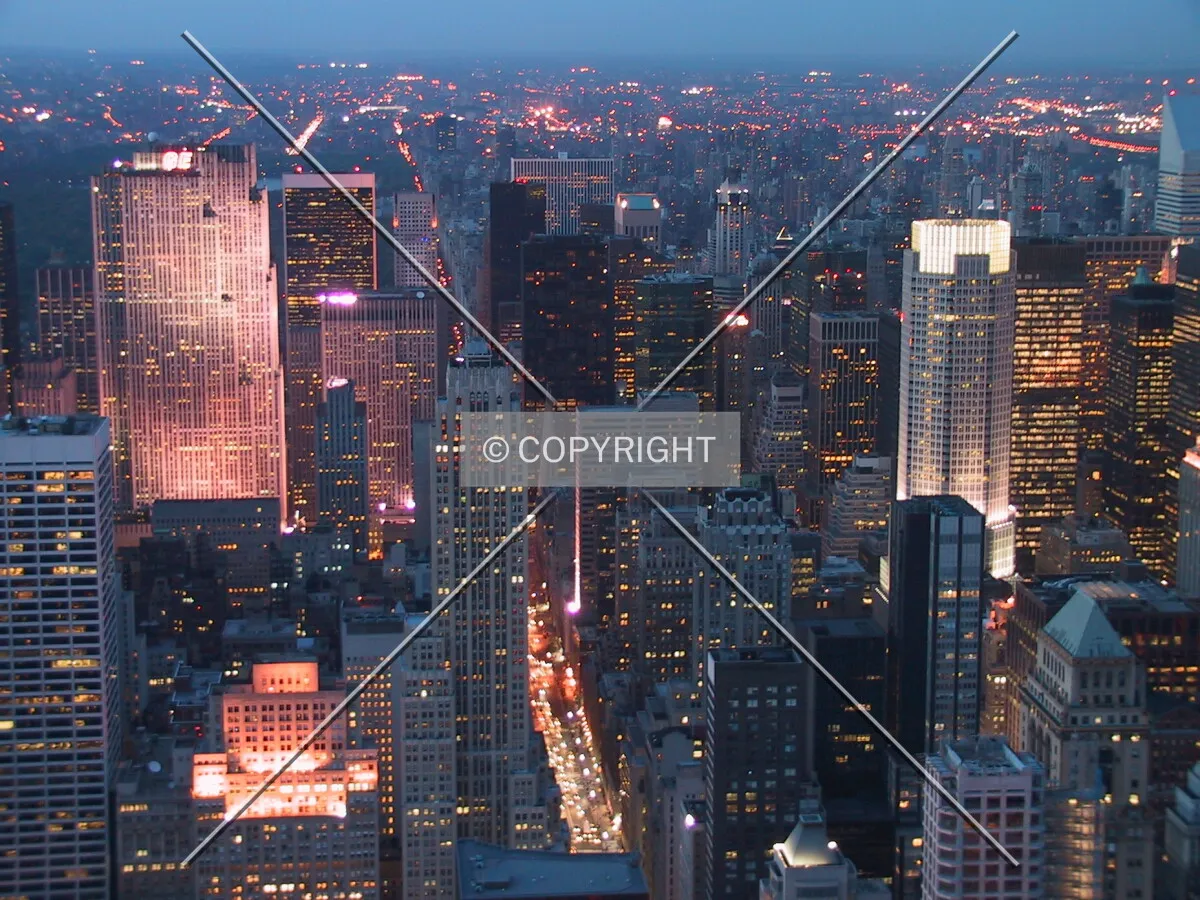 Night view from Empire State Tower
