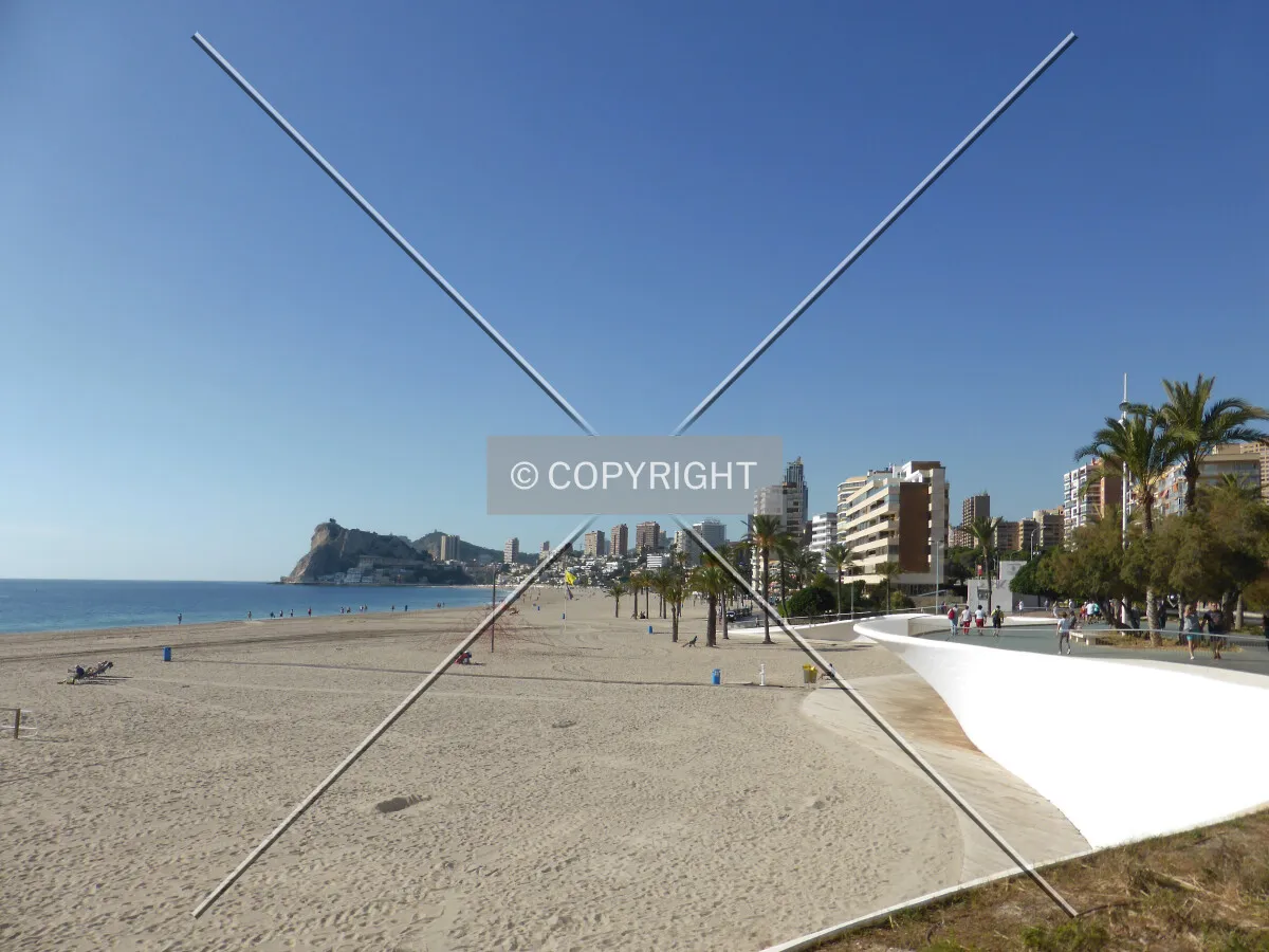 The beach at Benidorm, Spain