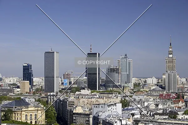 Warsaw's skyline from the south