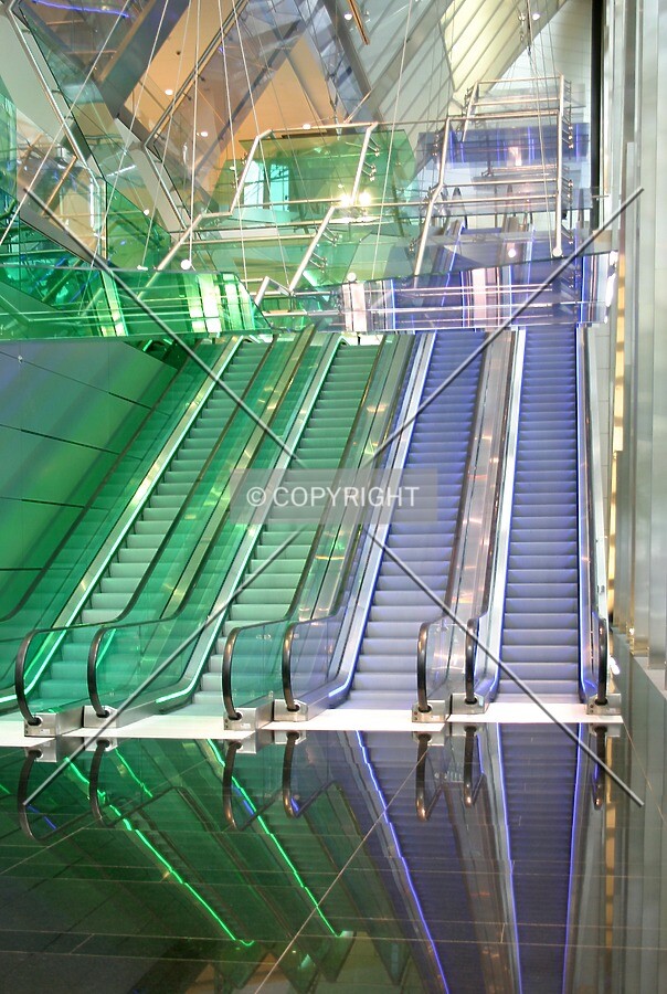 Escalators in the lobby