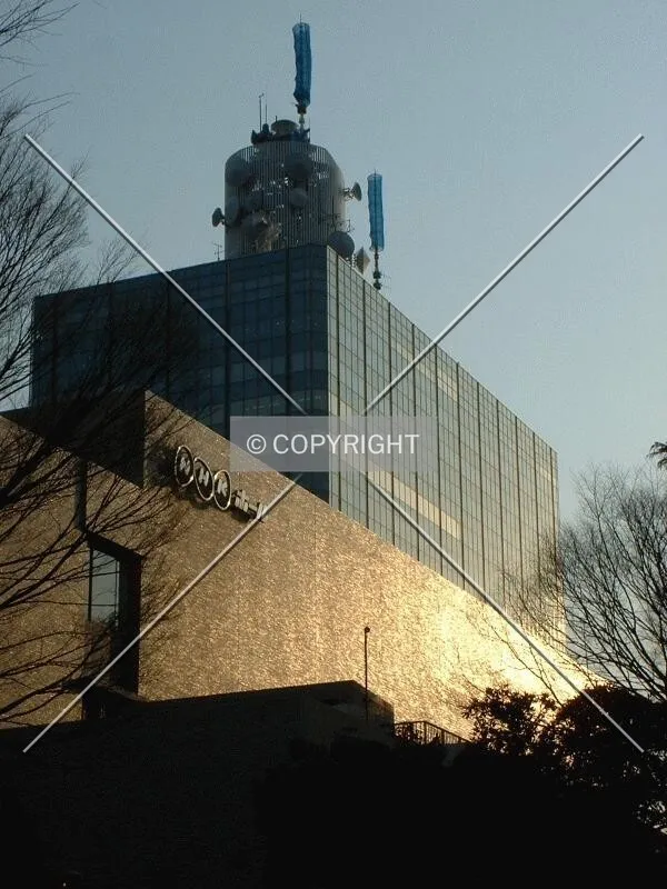 With the NHK Hall Building