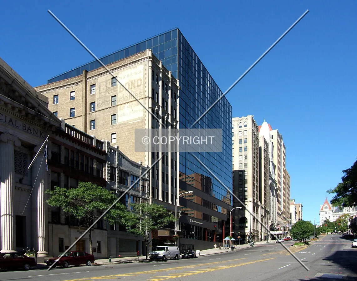 View northwest from Green Street