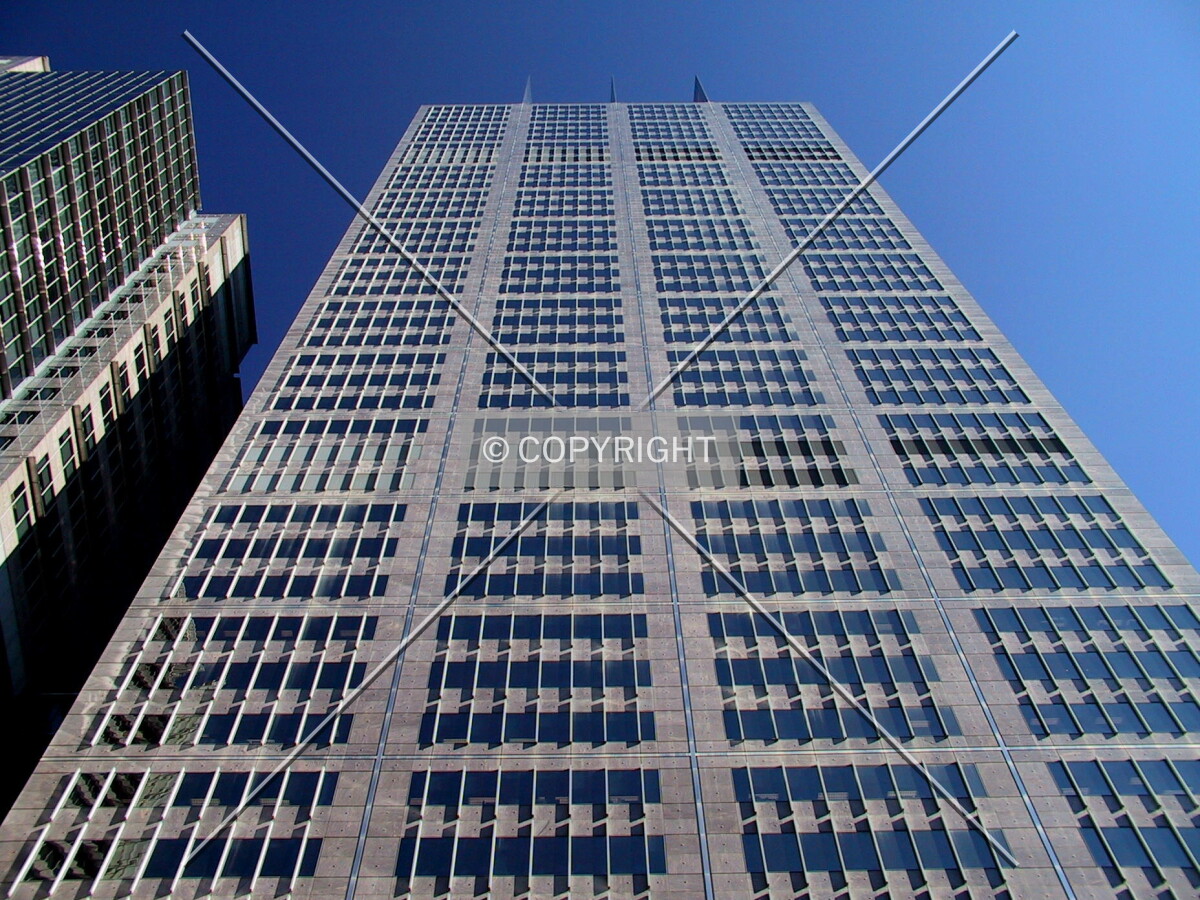 Looking up the eastern facade
