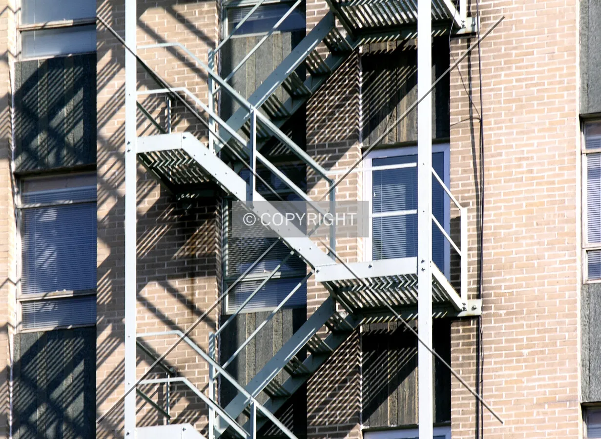 Fire escape on the western side