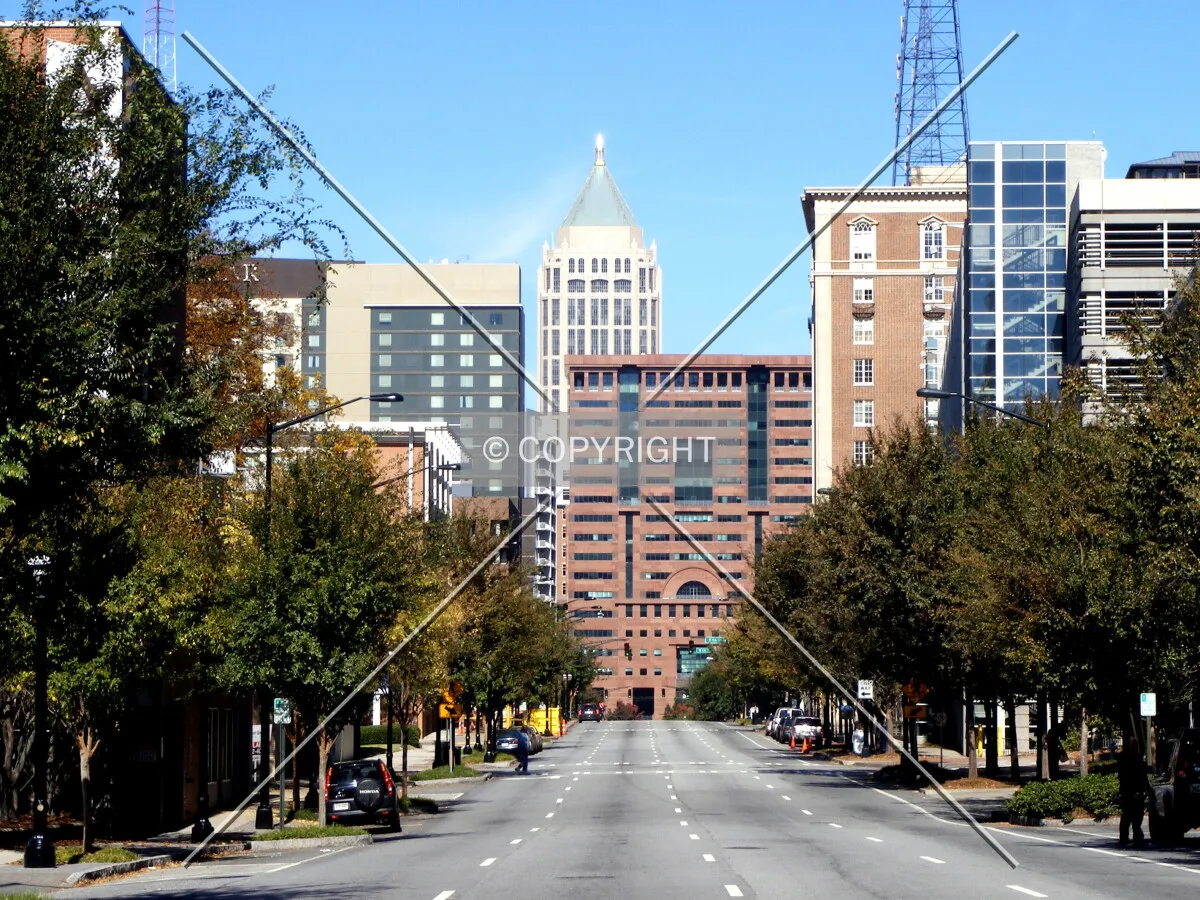 Looking north