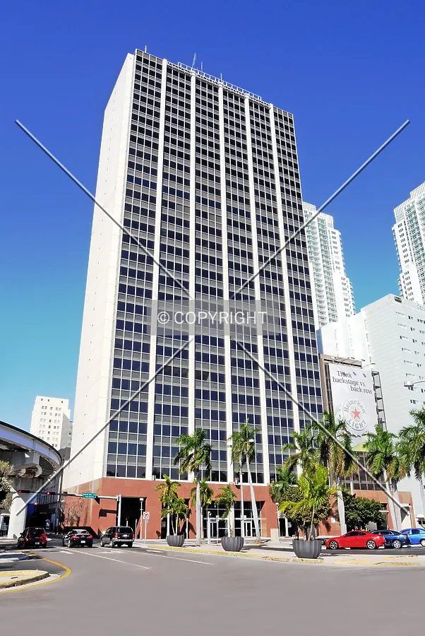View from the east along Biscayne Boulevard