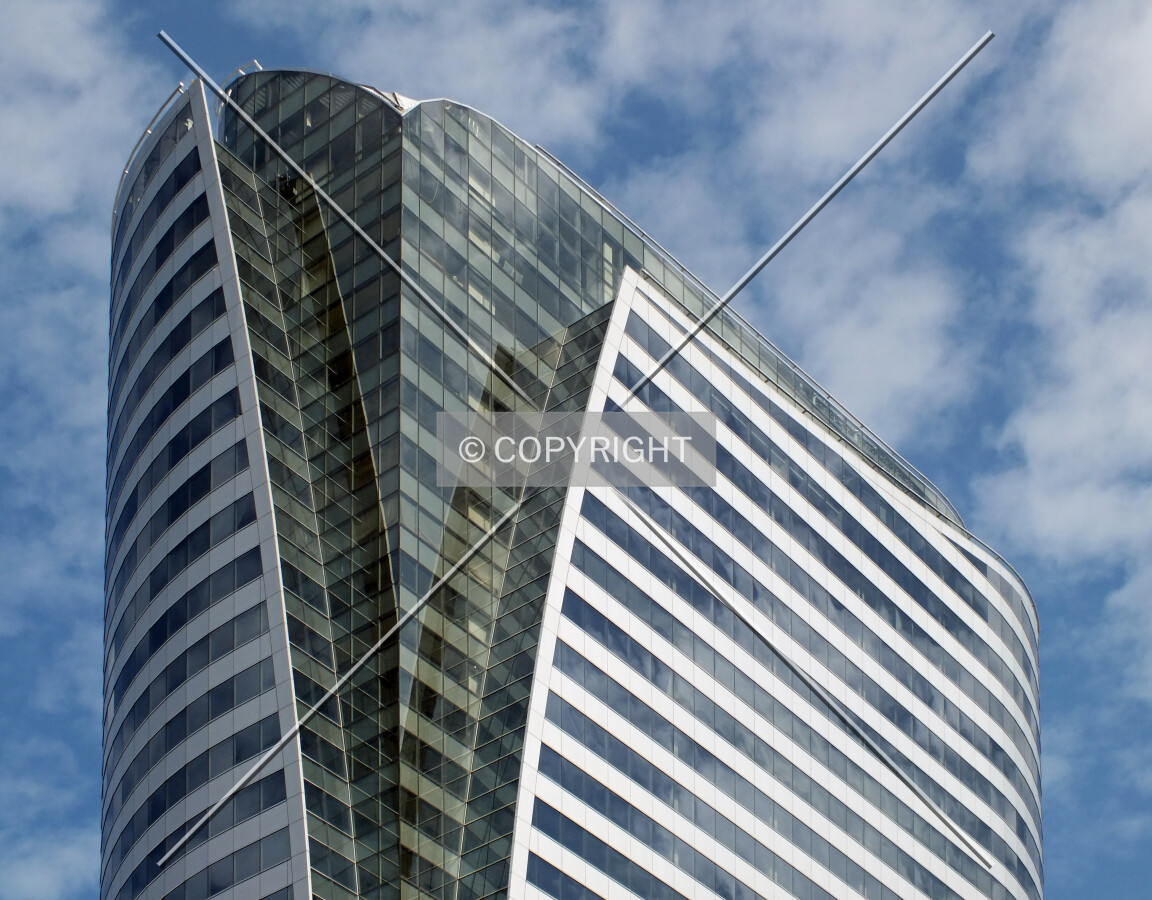 The top of the building