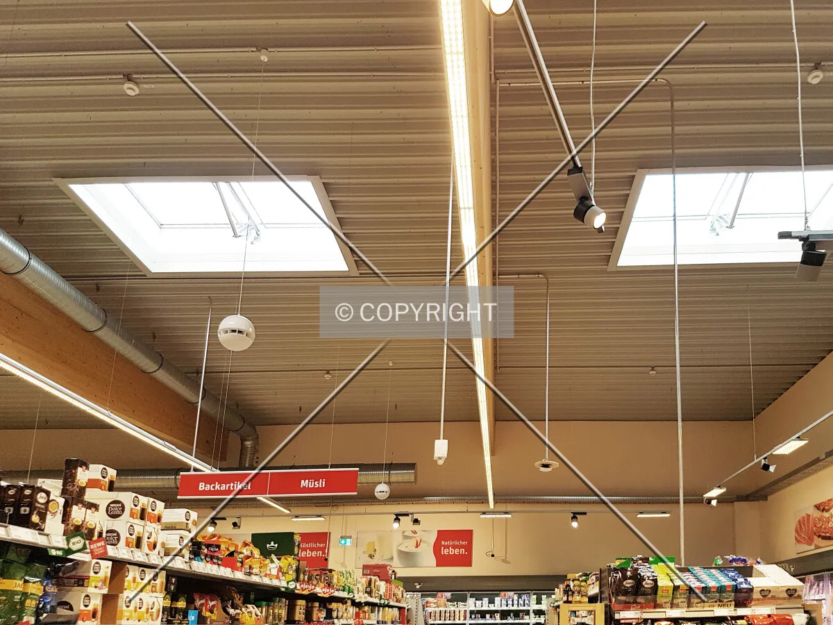 Inside the REWE supermarket