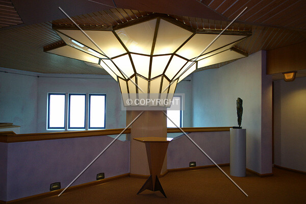 Ceiling light on the top floor