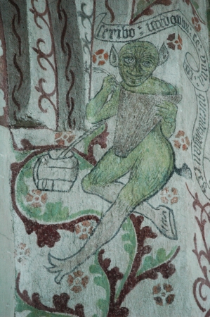 Wall painting of a devil
