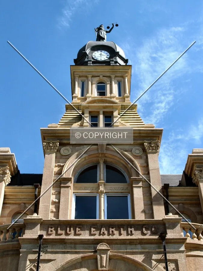 Looking up the clocktower from the front