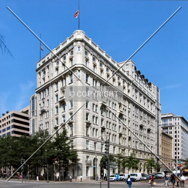 Southeast corner from across Pennsylvania Avenue NW