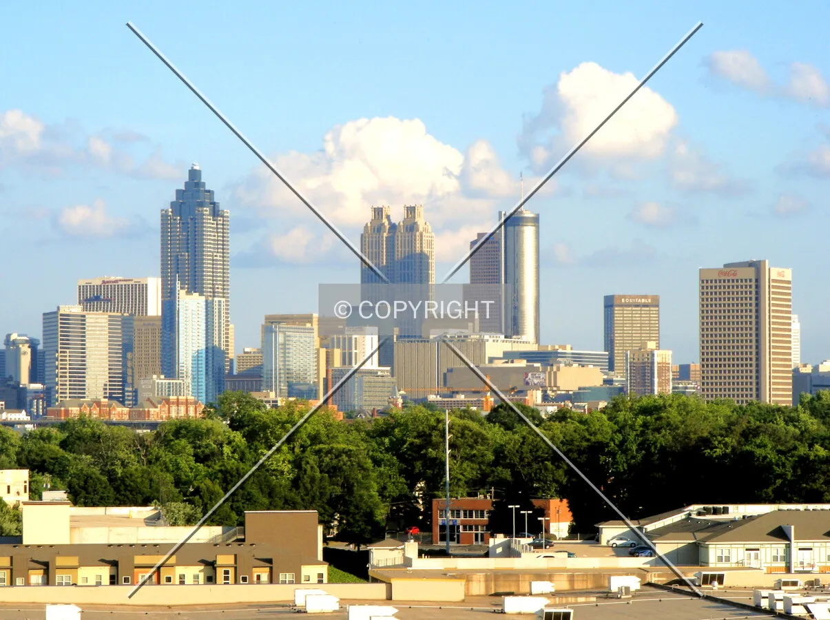 Looking southeast toward downtown