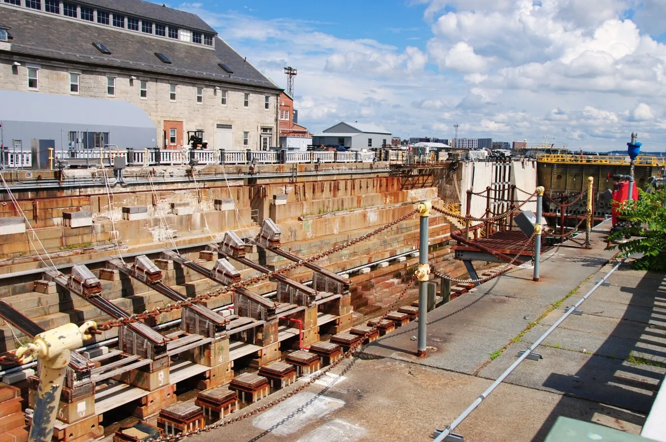One of the oldest drydocks in the US is at Charlestown Navy Yard