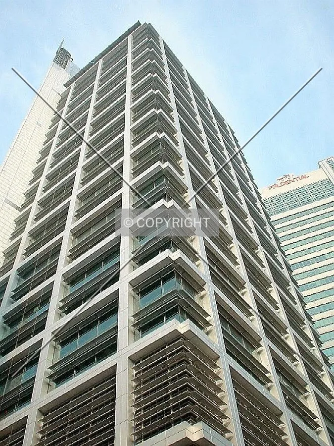 View of completed facade