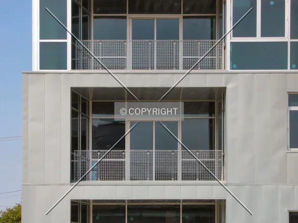 Newly-installed balcony railings