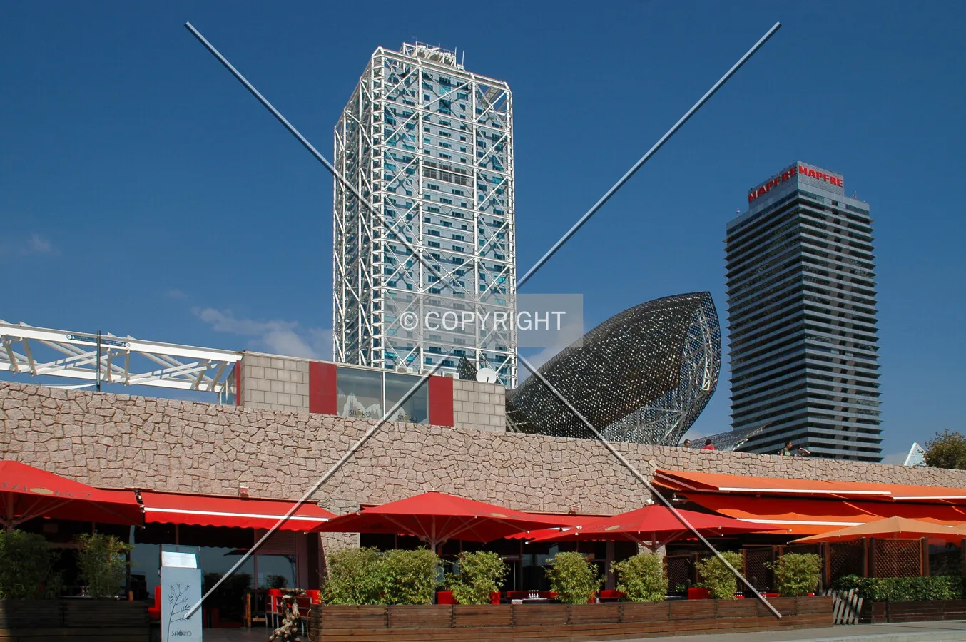 As seen form the restaurant terrace