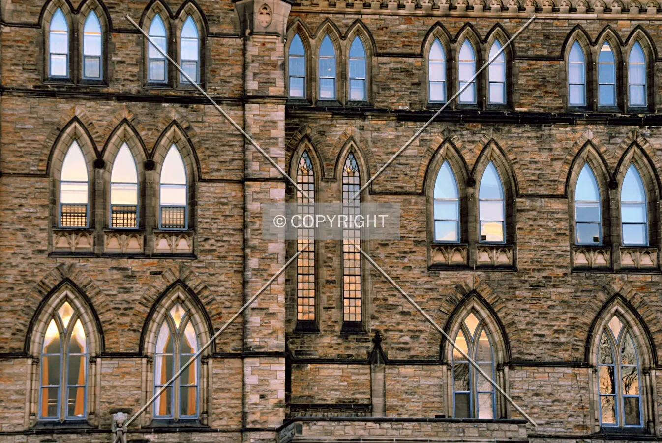 Facade and window detail on the west side