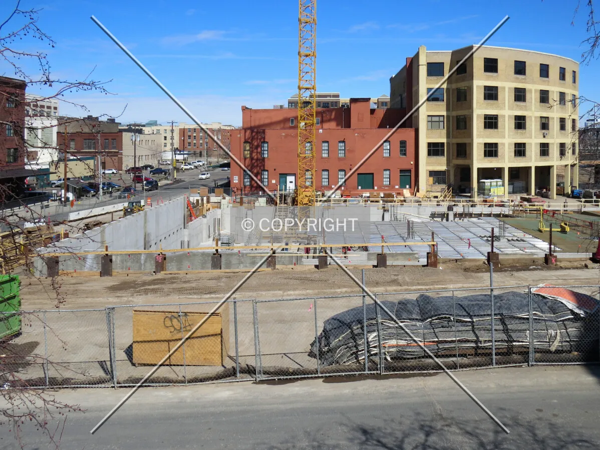 View to the northeast across 3rd Street North