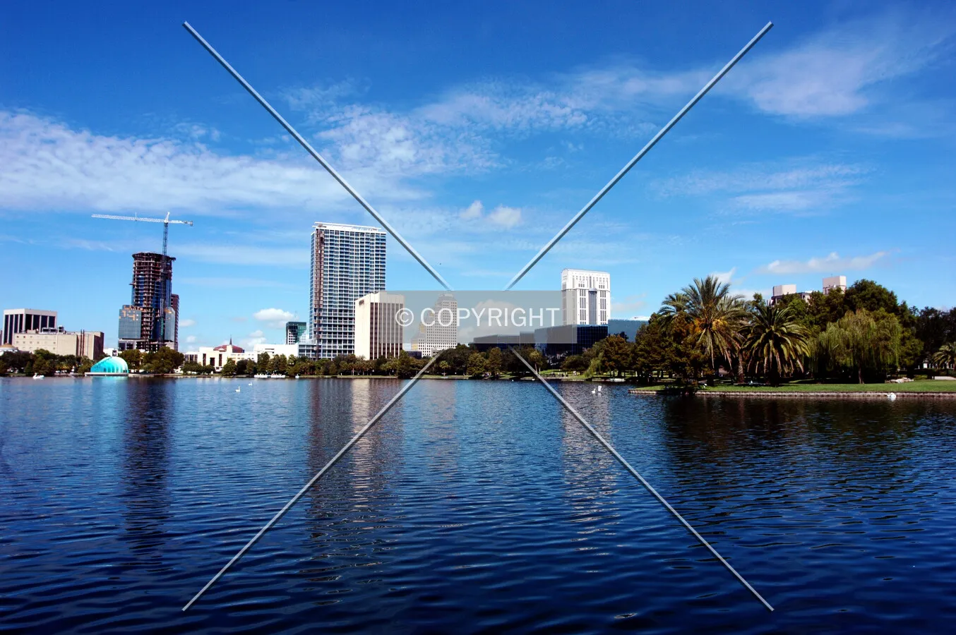 Looking west from Lake Eola Park