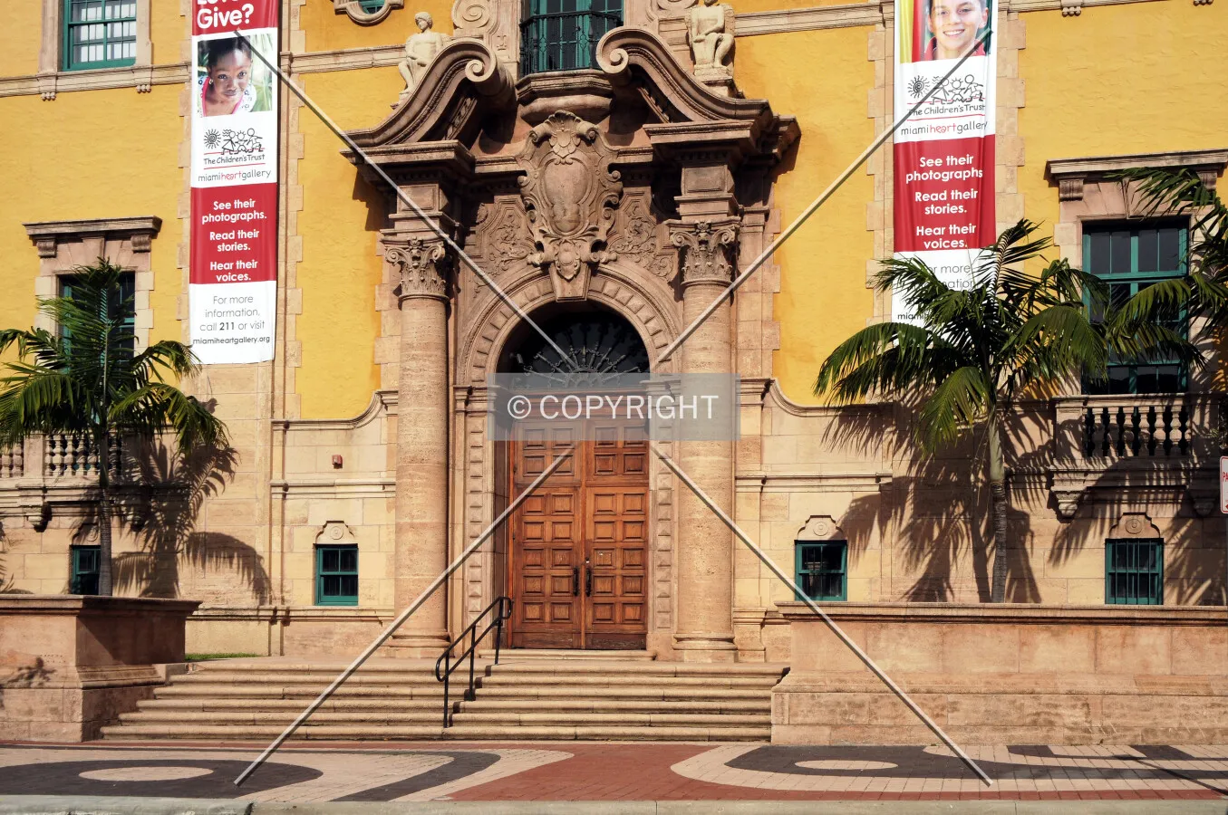 View the main entrance facing Biscayne Boulevard