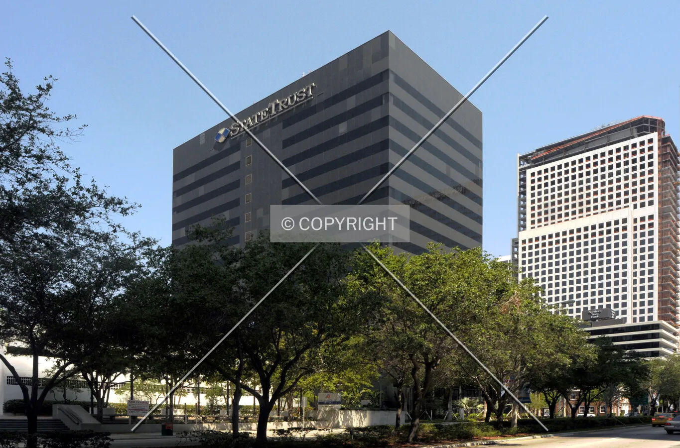 View from the southeast across Brickell Avenue
