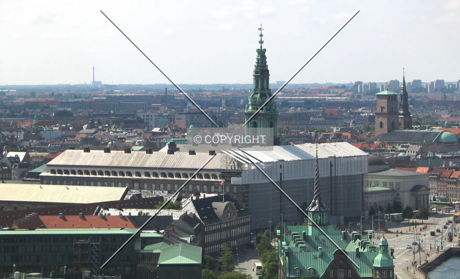 View from the tower of Vor Frelsers Kirke to the southeast