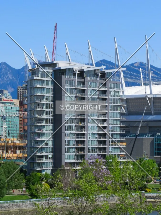 View to the northeast across False Creek from the Cambie Bridge