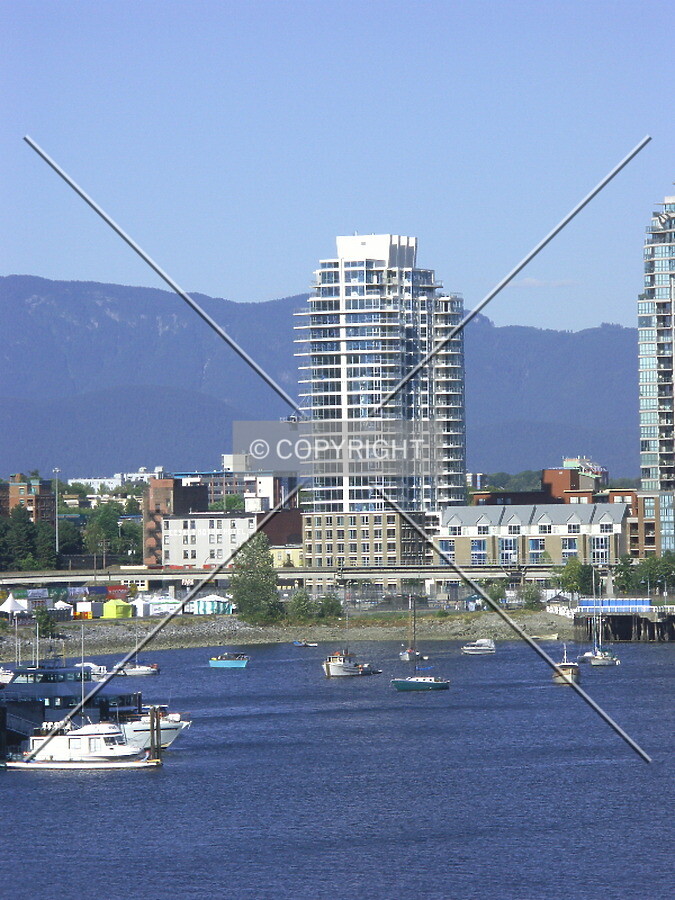 Northeast view across False Creek from the Cambie Bridge