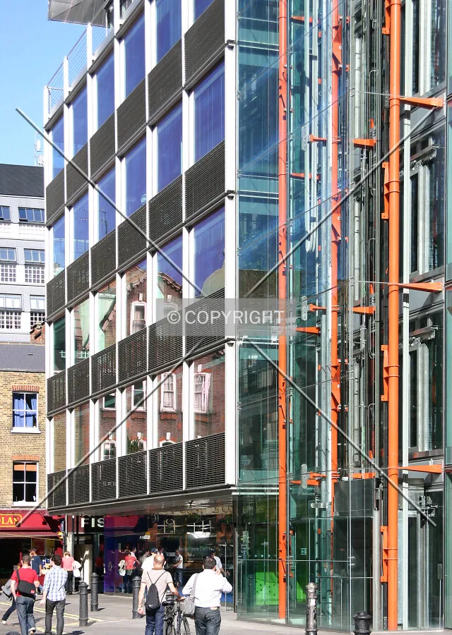 View east along Broadwick Street