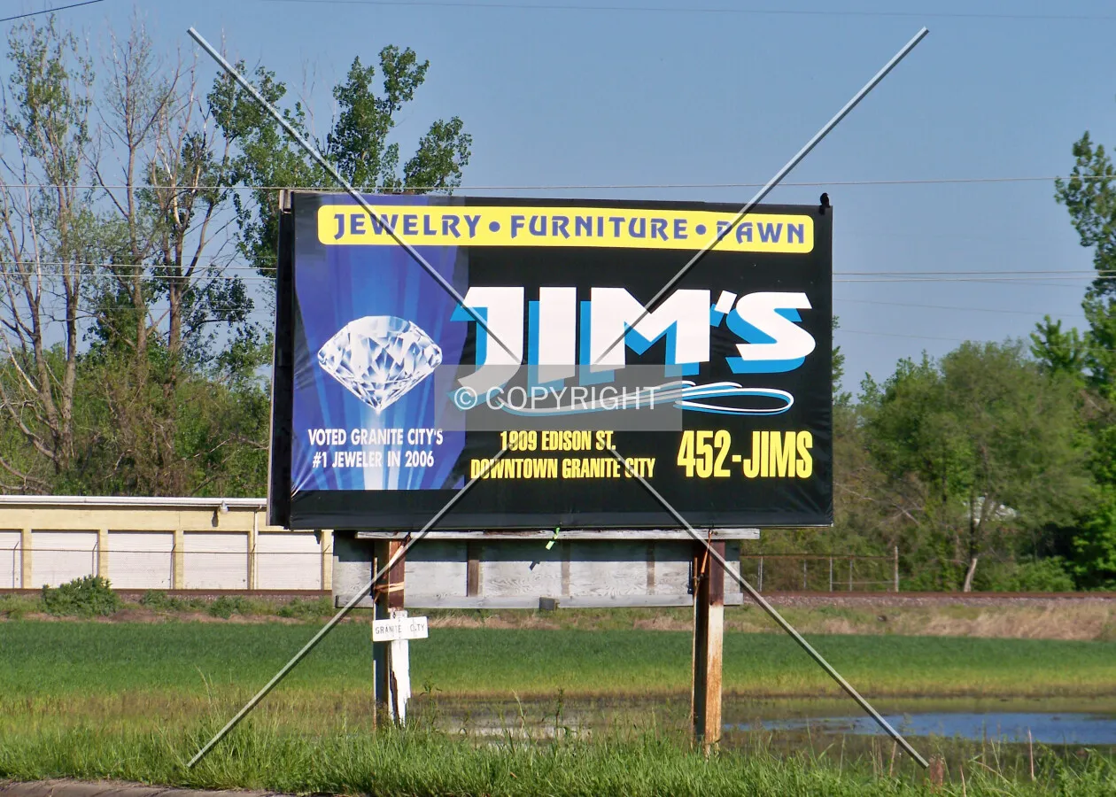 A billboard between Pontoon Beach and Granite City along Pontoon Road