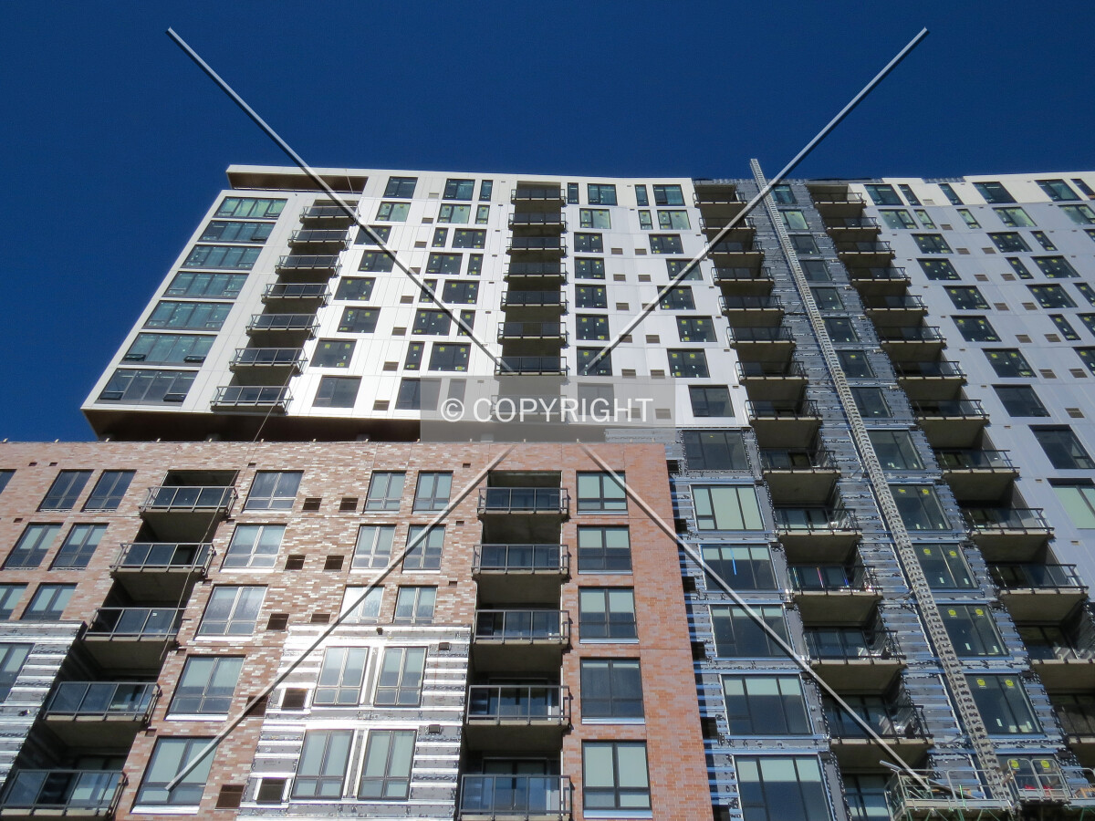 Looking up from Portland Avenue