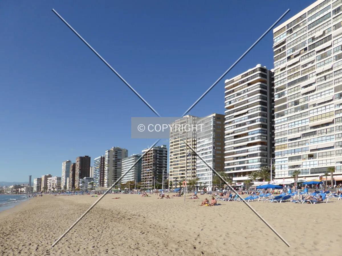 Benidorm beach and skyscrapers