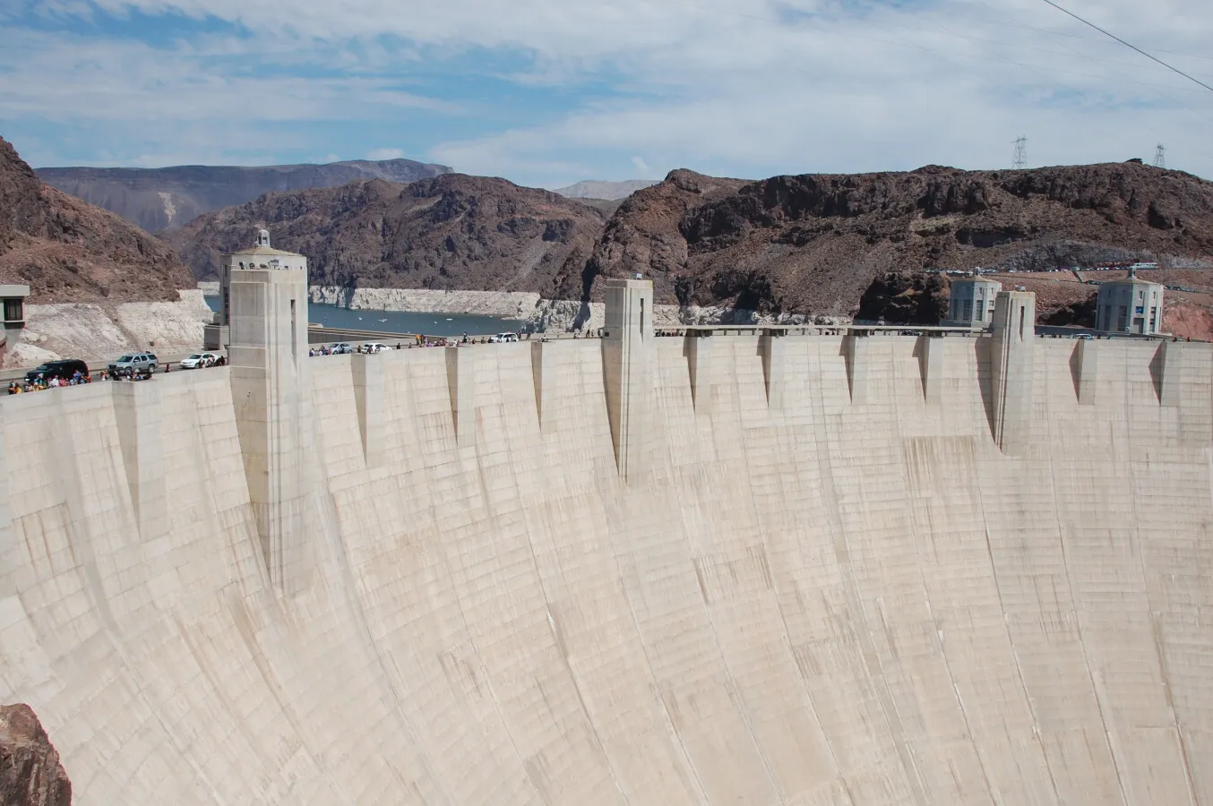 View along the top of the dam
