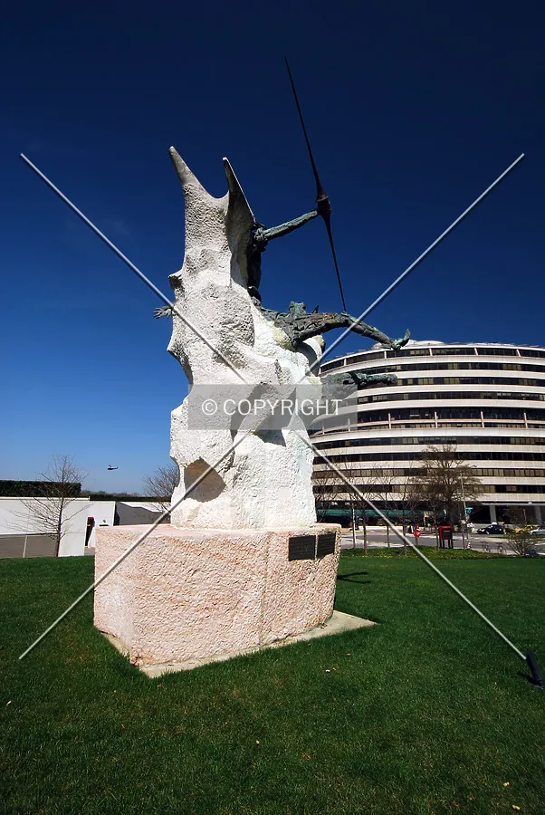 Artwork near the front of the building