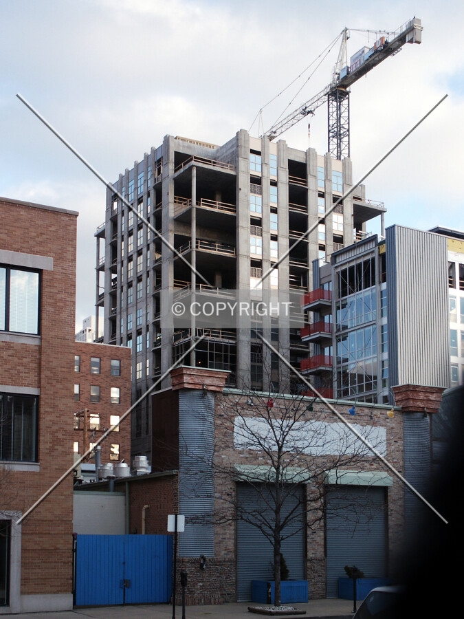 Northwest corner from Wells Street