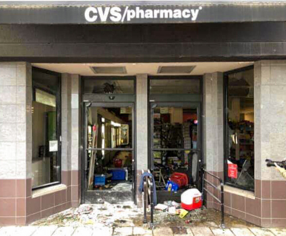 Vandalism from the 2020 protests; May 31, 2020
