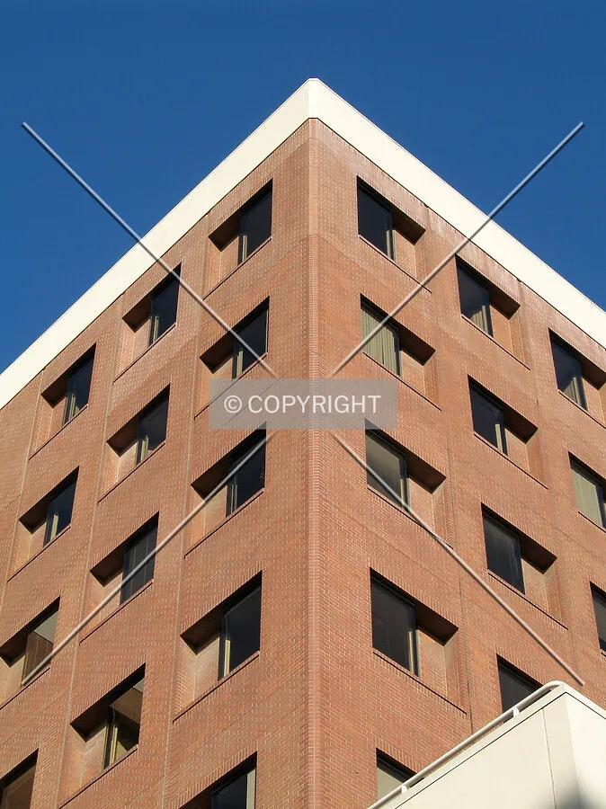 Looking up the northwest corner
